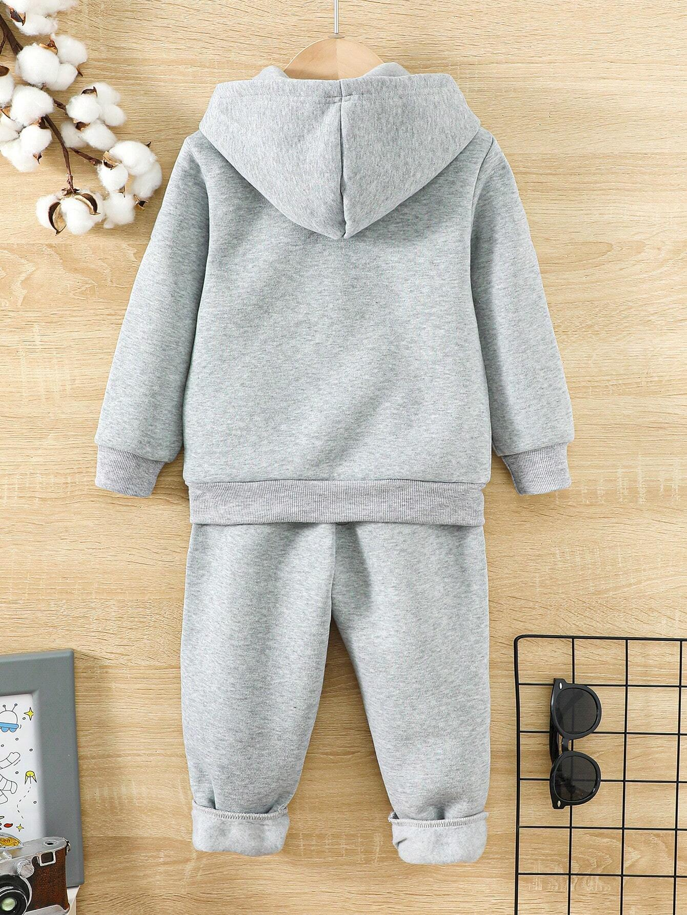 Alternative view of Young Girl Letter Graphic Hoodie & Sweatpants